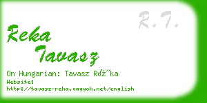 reka tavasz business card